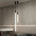 Modern Minimalist Aluminum Acrylic Strip LED Pendant Light for Bedside BulbSquare