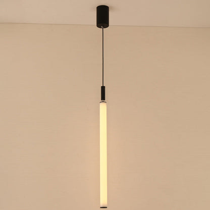 Modern Minimalist Aluminum Acrylic Strip LED Pendant Light for Bedside