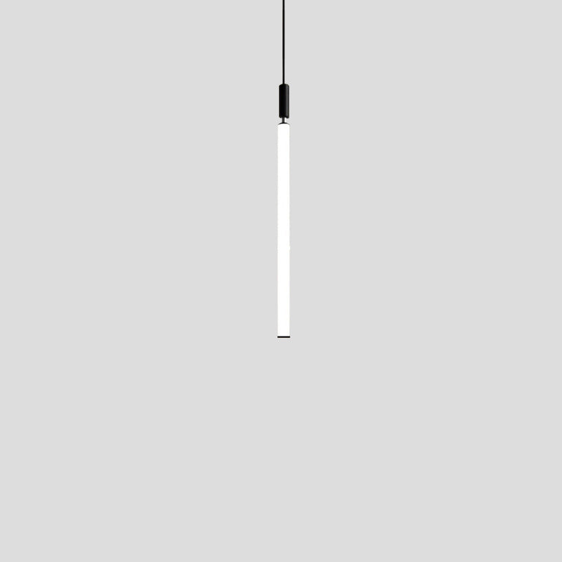 Modern Minimalist Aluminum Acrylic Strip LED Pendant Light for Bedside