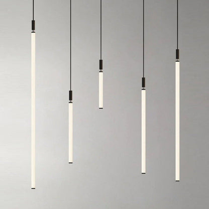 Modern Minimalist Aluminum Acrylic Strip LED Pendant Light for Bedside