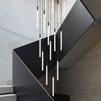 Modern Minimalist Aluminum Acrylic Strip LED Pendant Light for Bedside BulbSquare