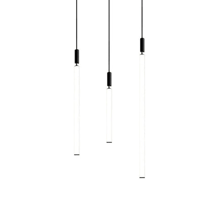 Modern Minimalist Aluminum Acrylic Strip LED Pendant Light for Bedside