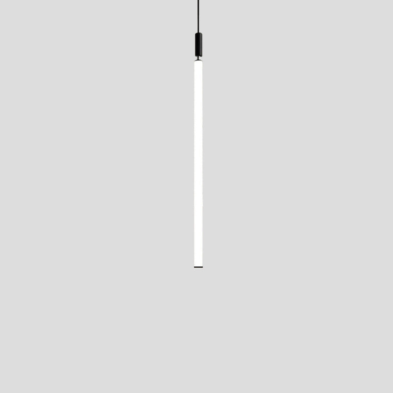 Modern Minimalist Aluminum Acrylic Strip LED Pendant Light for Bedside