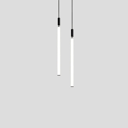 Modern Minimalist Aluminum Acrylic Strip LED Pendant Light for Bedside