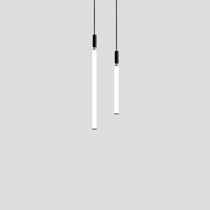 Modern Minimalist Aluminum Acrylic Strip LED Pendant Light for Bedside