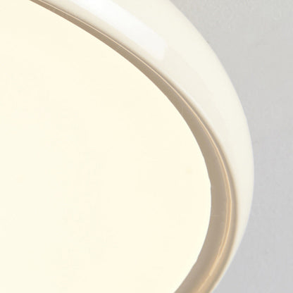 Modern Minimalist Iron Acrylic Round Adjustable LED Semi-flush Mount Ceiling Light for Bedroom