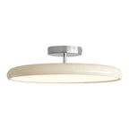 Modern Minimalist Iron Acrylic Round Adjustable LED Semi-flush Mount Ceiling Light for Bedroom