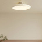 Modern Minimalist Iron Acrylic Round Adjustable LED Semi-flush Mount Ceiling Light for Bedroom