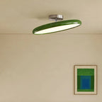 Modern Minimalist Iron Acrylic Round Adjustable LED Semi-flush Mount Ceiling Light for Bedroom