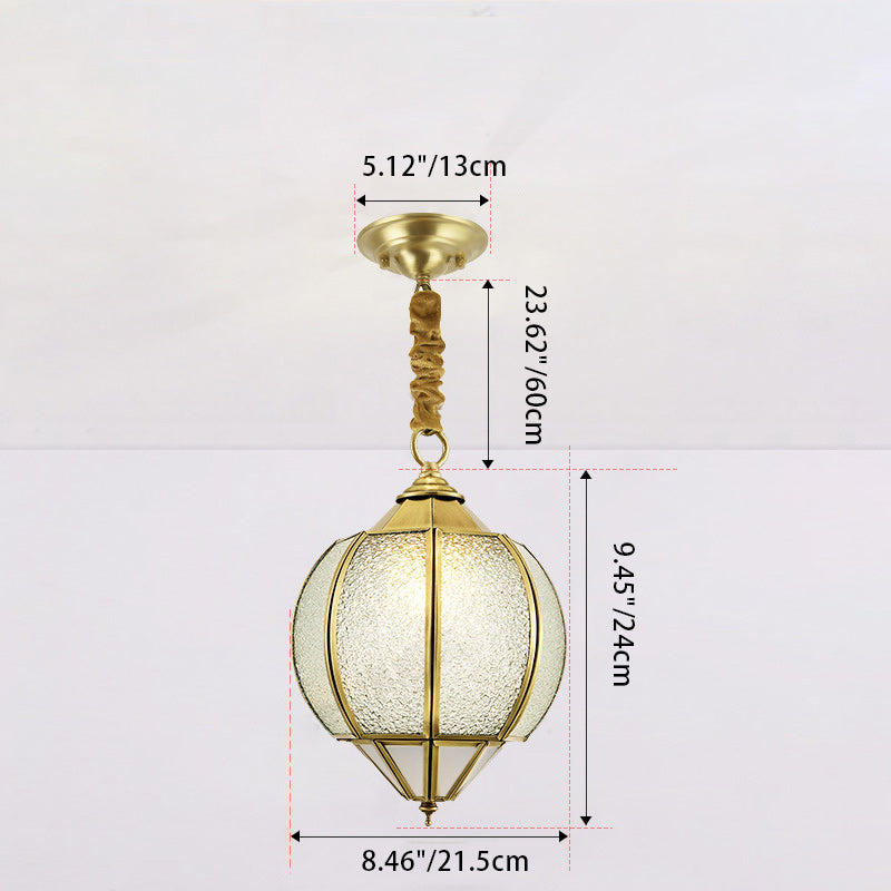 Modern Mid-century Waterproof Copper Glass Cage Rhombic Cylinder 1/3/4 Light Chandeliers for Outdoor Patio