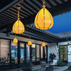 Modern Mid-century Waterproof Copper Glass Cage Rhombic Cylinder 1/3/4 Light Chandeliers for Outdoor Patio Lumendat