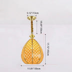 Modern Mid-century Waterproof Copper Glass Cage Rhombic Cylinder 1/3/4 Light Chandeliers for Outdoor Patio Lumendat