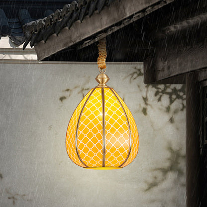Modern Mid-century Waterproof Copper Glass Cage Rhombic Cylinder 1/3/4 Light Chandeliers for Outdoor Patio