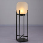 Modern Simplicity Solar Waterproof Cylinder Stainless Steel Acrylic LED Standing Floor Lamp For Outdoor Patio Lumendat