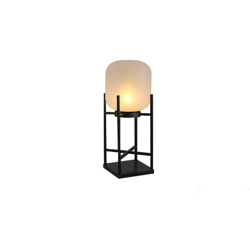 Modern Simplicity Solar Waterproof Cylinder Stainless Steel Acrylic LED Standing Floor Lamp For Outdoor Patio Lumendat