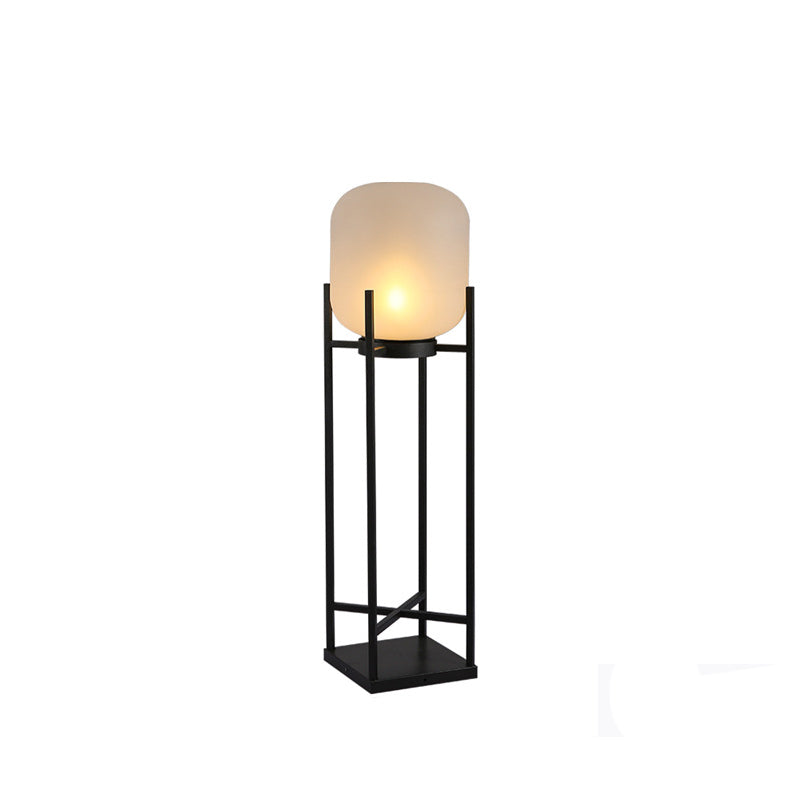 Modern Simplicity Solar Waterproof Cylinder Stainless Steel Acrylic LED Standing Floor Lamp For Outdoor Patio Lumendat