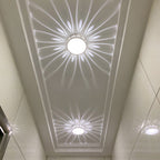 Contemporary Nordic Iron Acrylic Round Shadow LED Flush Mount Ceiling Light for Hallway BulbSquare