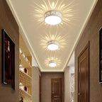 Contemporary Nordic Iron Acrylic Round Shadow LED Flush Mount Ceiling Light for Hallway BulbSquare
