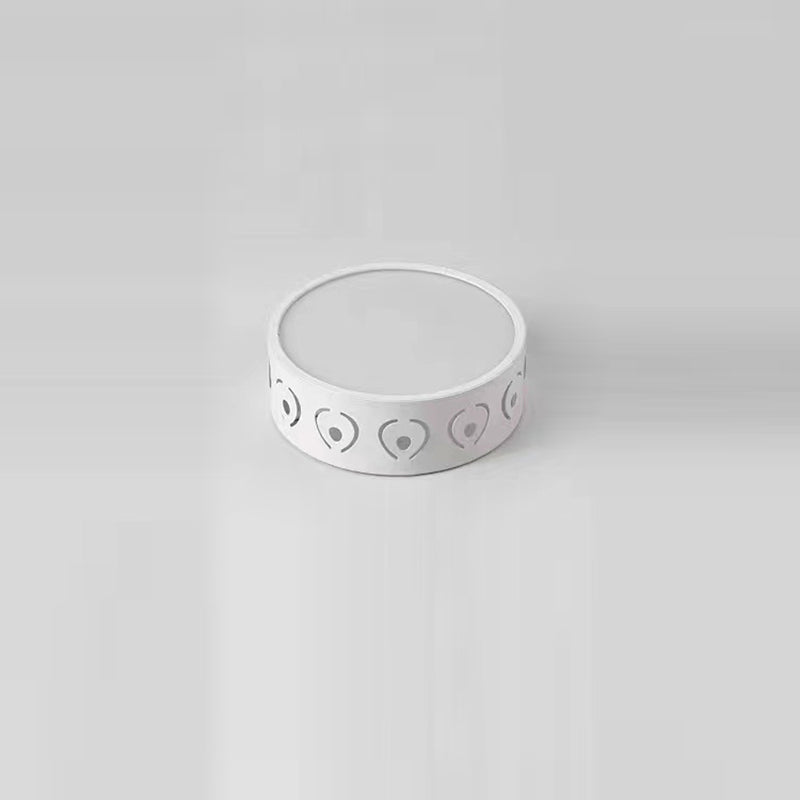 Contemporary Nordic Iron Acrylic Round Shadow LED Flush Mount Ceiling Light for Hallway BulbSquare