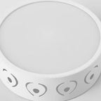 Contemporary Nordic Iron Acrylic Round Shadow LED Flush Mount Ceiling Light for Hallway BulbSquare