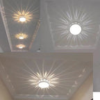 Contemporary Nordic Iron Acrylic Round Shadow LED Flush Mount Ceiling Light for Hallway BulbSquare
