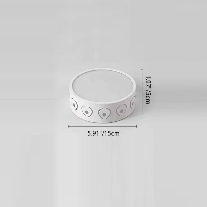 Contemporary Nordic Iron Acrylic Round Shadow LED Flush Mount Ceiling Light for Hallway BulbSquare
