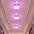 Contemporary Nordic Iron Acrylic Round Shadow LED Flush Mount Ceiling Light for Hallway BulbSquare