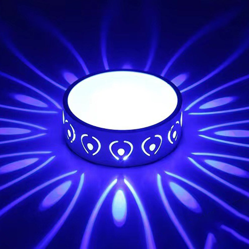Contemporary Nordic Iron Acrylic Round Shadow LED Flush Mount Ceiling Light for Hallway BulbSquare