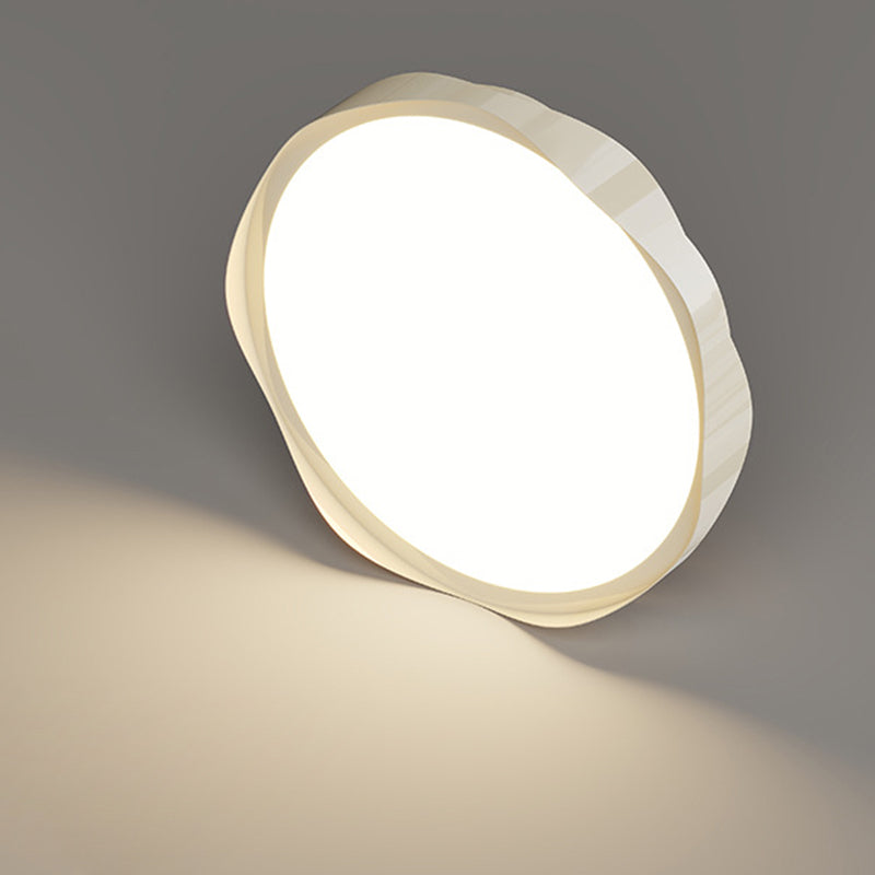 Lumendat Contemporary Nordic Kids Round Heart Iron Acrylic PU LED Semi-Flush Mount Ceiling Light For Bedroom Lumendat