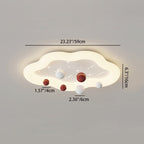 Lumendat Contemporary Nordic Kids Cloud Round Ball Falling Star Iron PE Flush Mount Ceiling Light For Bedroom Lumendat