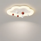 Lumendat Contemporary Nordic Kids Cloud Round Ball Falling Star Iron PE Flush Mount Ceiling Light For Bedroom Lumendat