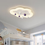 Lumendat Contemporary Nordic Kids Cloud Round Ball Falling Star Iron PE Flush Mount Ceiling Light For Bedroom Lumendat