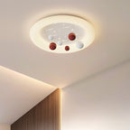 Lumendat Contemporary Nordic Kids Cloud Round Ball Falling Star Iron PE Flush Mount Ceiling Light For Bedroom Lumendat
