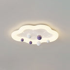 Lumendat Contemporary Nordic Kids Cloud Round Ball Falling Star Iron PE Flush Mount Ceiling Light For Bedroom Lumendat