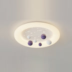Lumendat Contemporary Nordic Kids Cloud Round Ball Falling Star Iron PE Flush Mount Ceiling Light For Bedroom Lumendat
