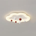 Lumendat Contemporary Nordic Kids Cloud Round Ball Falling Star Iron PE Flush Mount Ceiling Light For Bedroom Lumendat