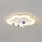 Lumendat Contemporary Nordic Kids Cloud Round Ball Falling Star Iron PE Flush Mount Ceiling Light For Bedroom Lumendat