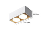 Modern Minimalist Iron Square Downlight Flush Mount Ceiling Light for Living Room