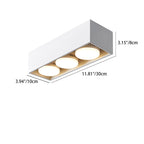 Modern Minimalist Iron Square Downlight Flush Mount Ceiling Light for Living Room