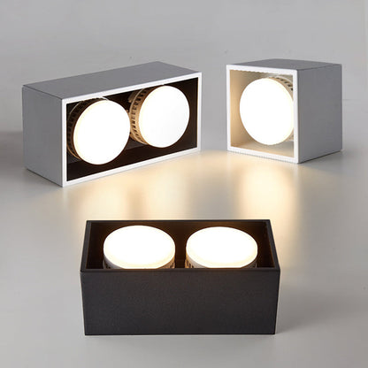 Modern Minimalist Iron Square Downlight Flush Mount Ceiling Light for Living Room