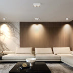 Modern Minimalist Iron Square Downlight Flush Mount Ceiling Light for Living Room