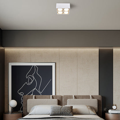 Modern Minimalist Iron Square Downlight Flush Mount Ceiling Light for Living Room