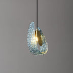 Modern Luxury Copper Glass Flake Petal 1/2 Light Pendant Light for Dining Room BulbSquare