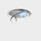 Lumendat Contemporary Scandinavian Kids Iron Aluminum Resin Acrylic Round Moon Astronaut LED Flush Mount Ceiling Light For Bedroom Lumendat