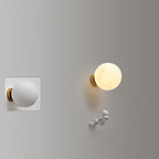 Lumendat Contemporary Nordic Kids Resin Glass Ball Astronaut Lunar Planet 1-Light Wall Sconce Lamp For Bedside Lumendat