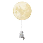 Lumendat Contemporary Nordic Kids Resin Glass Ball Astronaut Lunar Planet 1-Light Wall Sconce Lamp For Bedside Lumendat