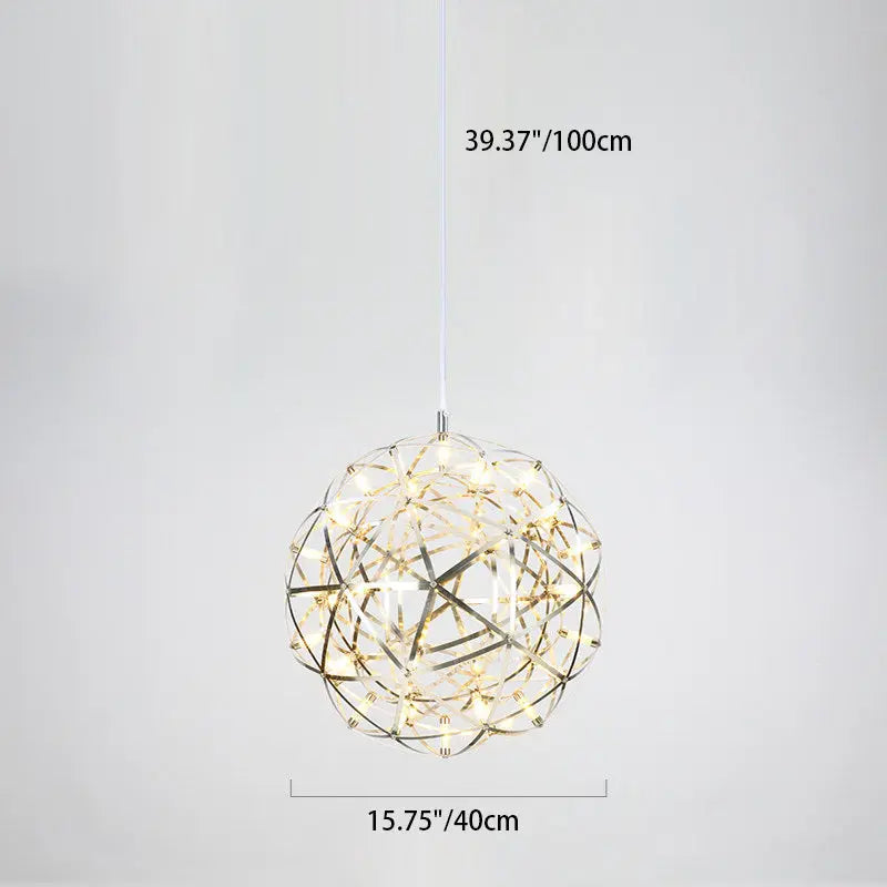 Contemporary Nordic Ball Dandelion Stainless Steel LED Pendant Light for Dining Room Lumendat