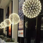 Contemporary Nordic Ball Dandelion Stainless Steel LED Pendant Light for Dining Room Lumendat