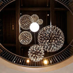 Contemporary Nordic Ball Dandelion Stainless Steel LED Pendant Light for Dining Room Lumendat