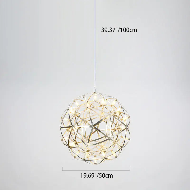 Contemporary Nordic Ball Dandelion Stainless Steel LED Pendant Light for Dining Room Lumendat